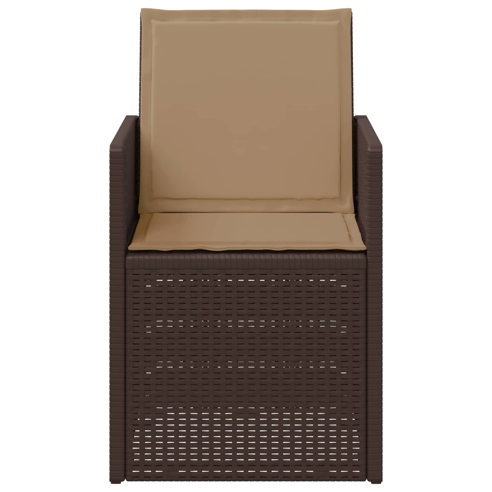 vidaXL Krzesła do ogrodu 2 pcs Brązowy i taupe PP