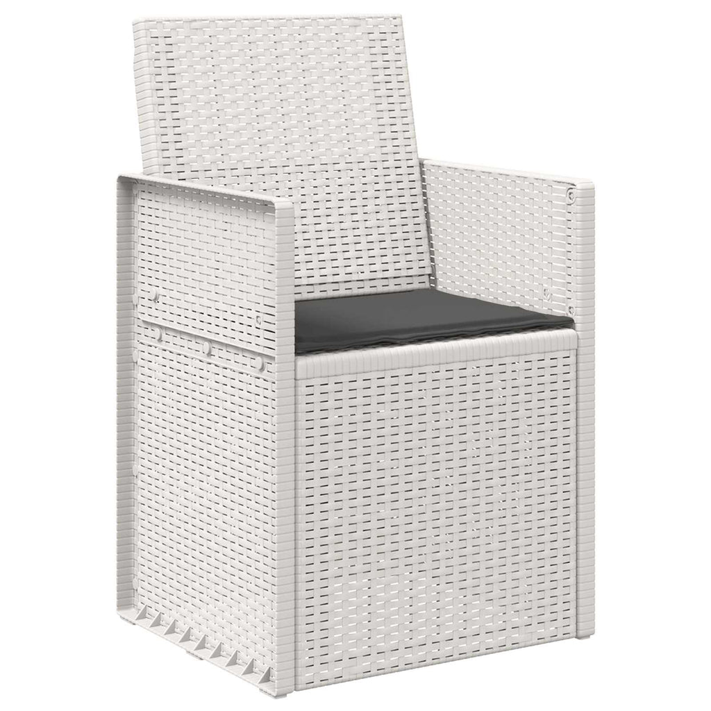 vidaXL Krzesła do ogrodu 2 pcs Biały i antracyt PP