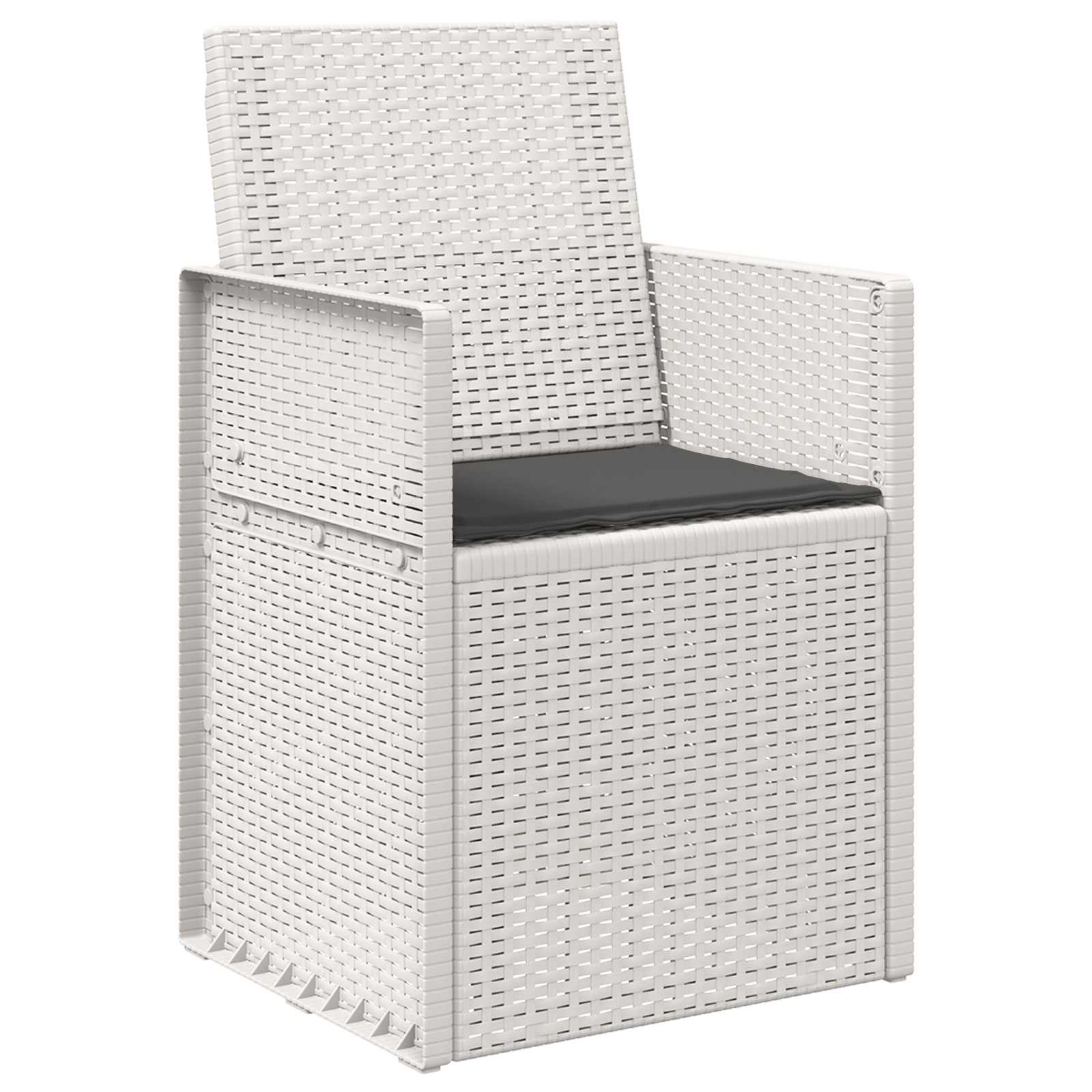 vidaXL Krzesła do ogrodu 2 pcs Biały i antracyt PP