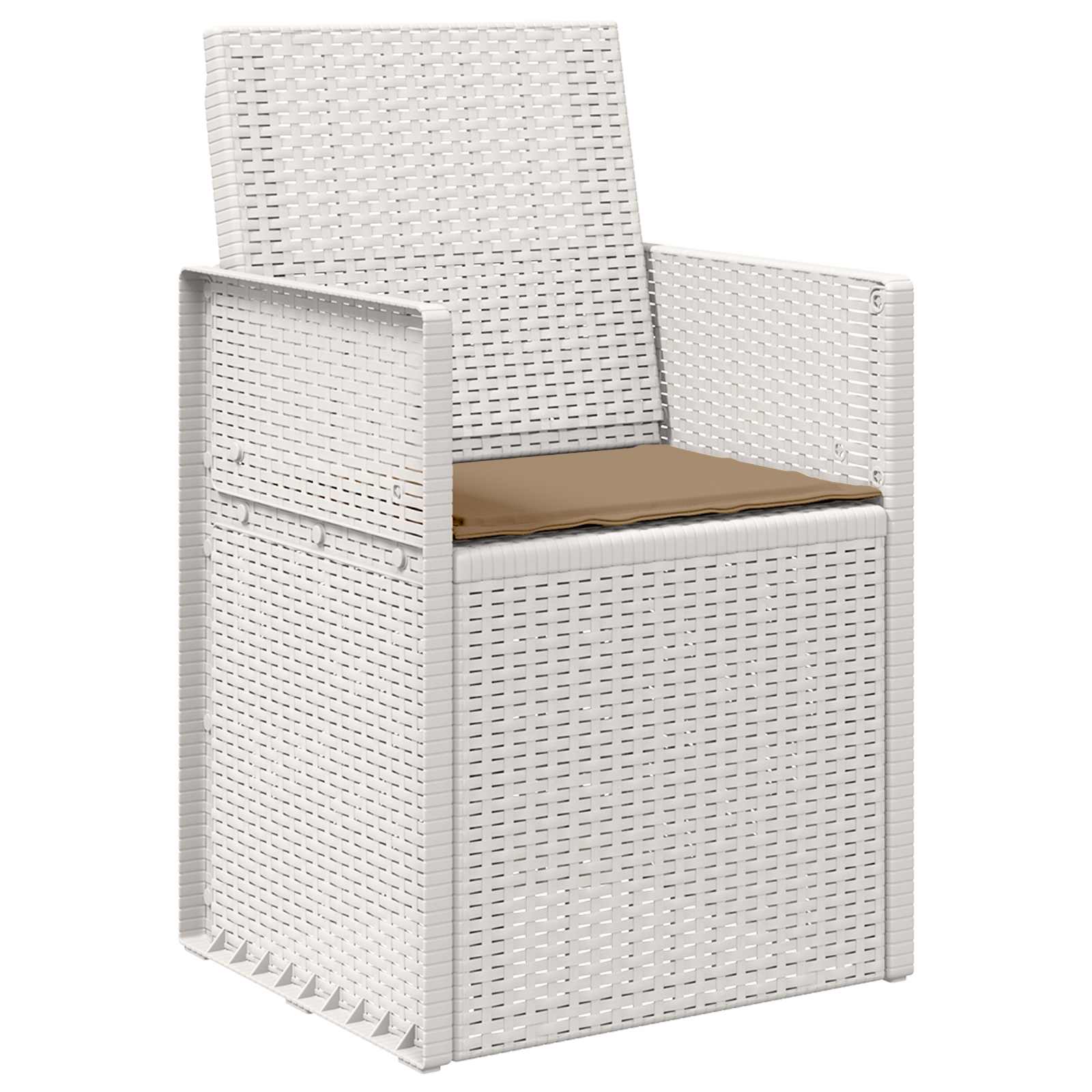 vidaXL Krzesła do ogrodu 2 pcs Biały i taupe PP