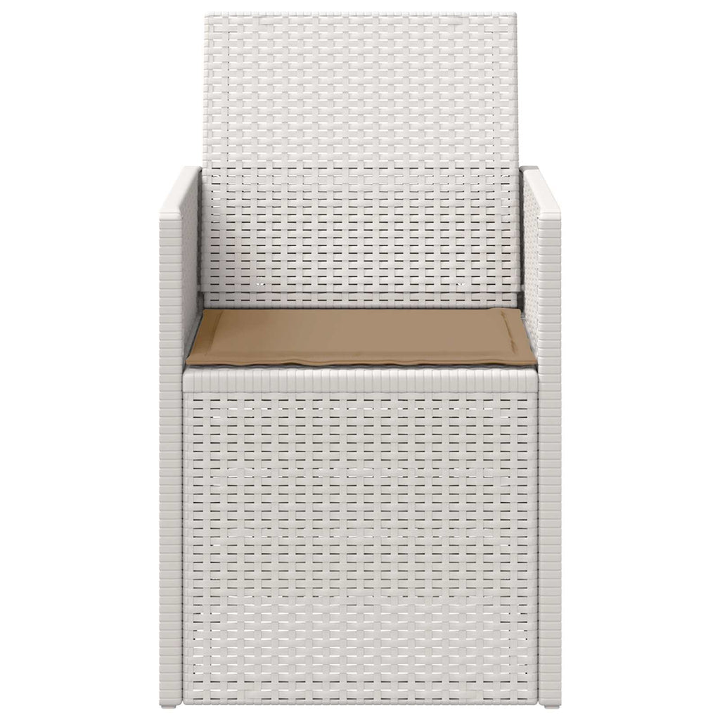 vidaXL Krzesła do ogrodu 2 pcs Biały i taupe PP