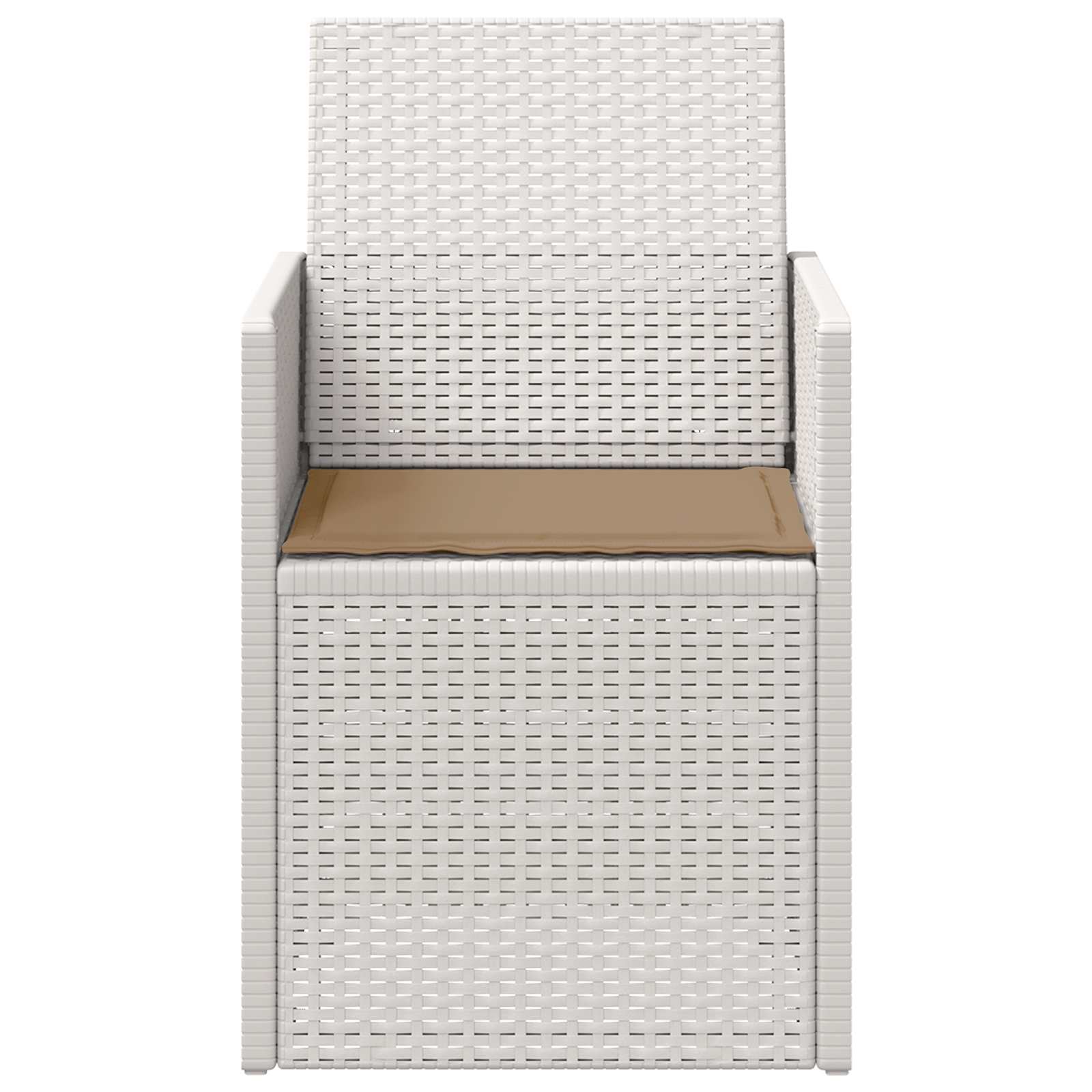 vidaXL Krzesła do ogrodu 2 pcs Biały i taupe PP