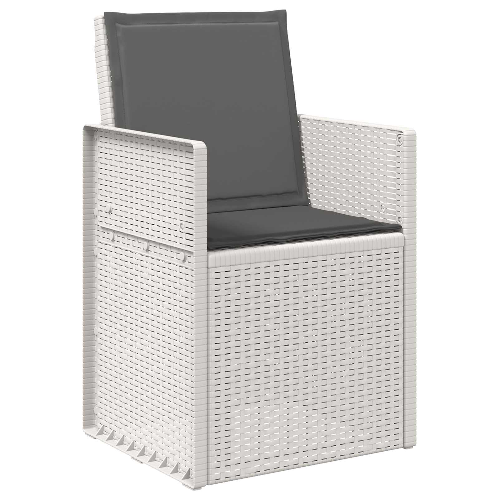 vidaXL Krzesła do ogrodu 2 pcs Biały i antracyt PP