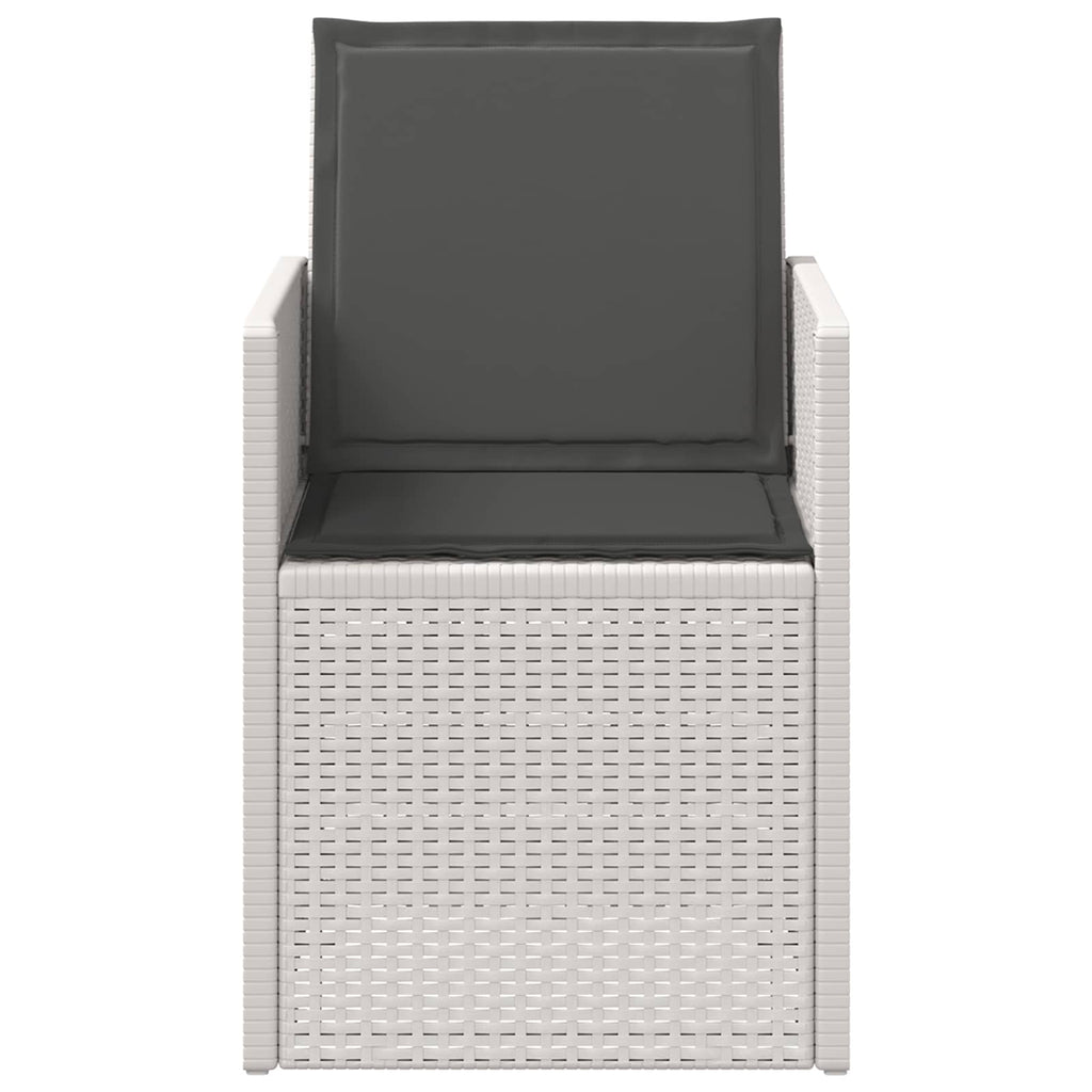 vidaXL Krzesła do ogrodu 2 pcs Biały i antracyt PP