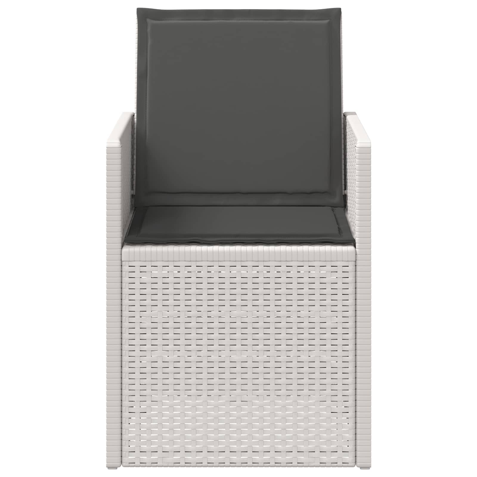 vidaXL Krzesła do ogrodu 2 pcs Biały i antracyt PP