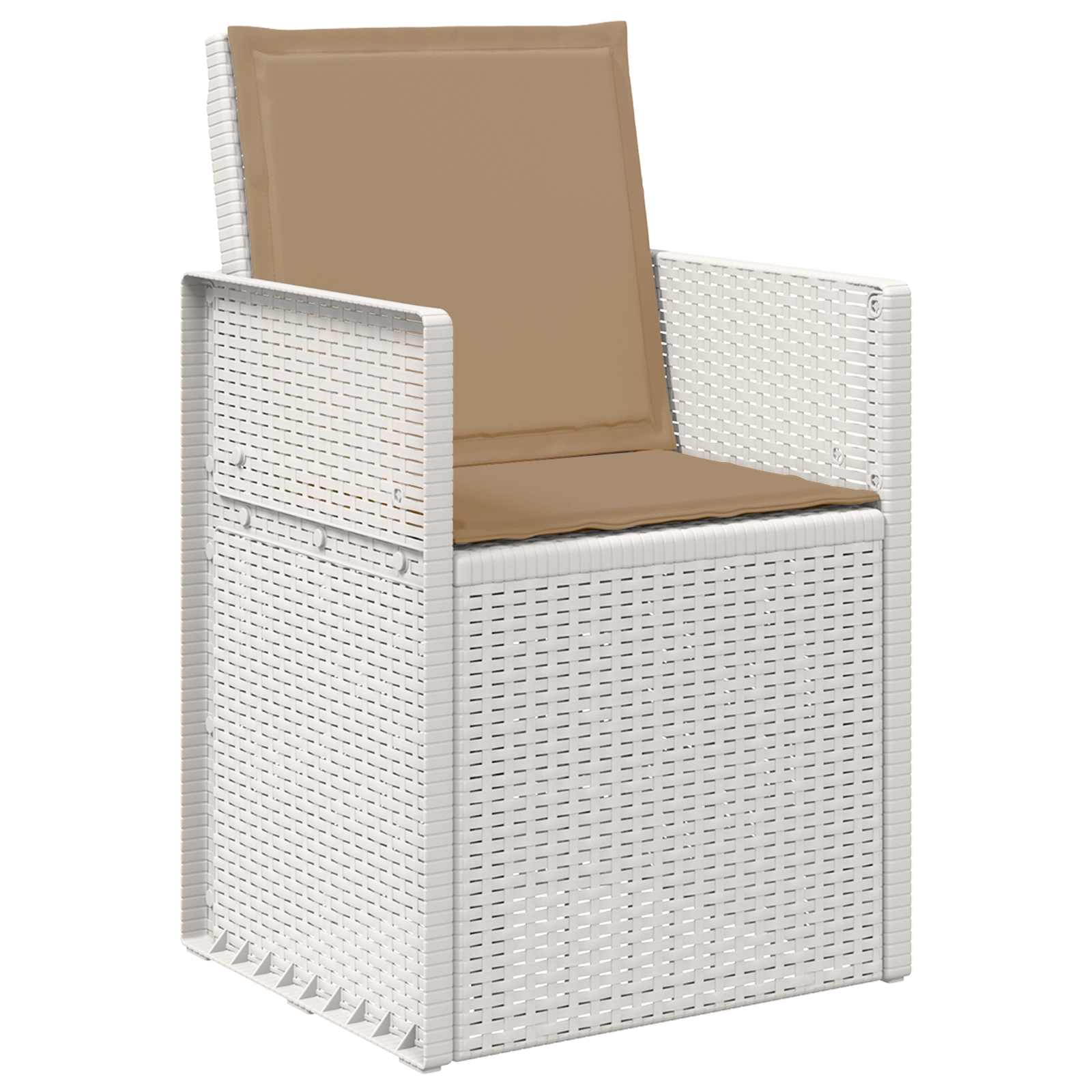 vidaXL Krzesła do ogrodu 2 pcs Biały i taupe PP