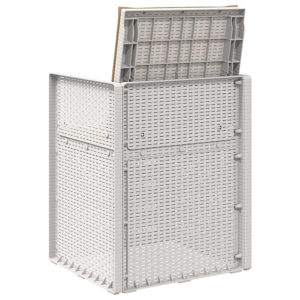 vidaXL Krzesła do ogrodu 2 pcs Biały i taupe PP