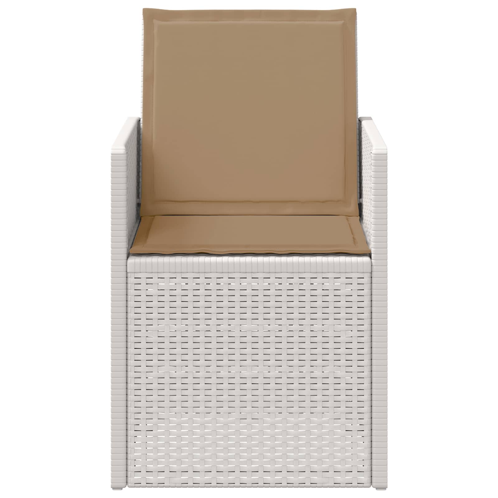 vidaXL Krzesła do ogrodu 2 pcs Biały i taupe PP