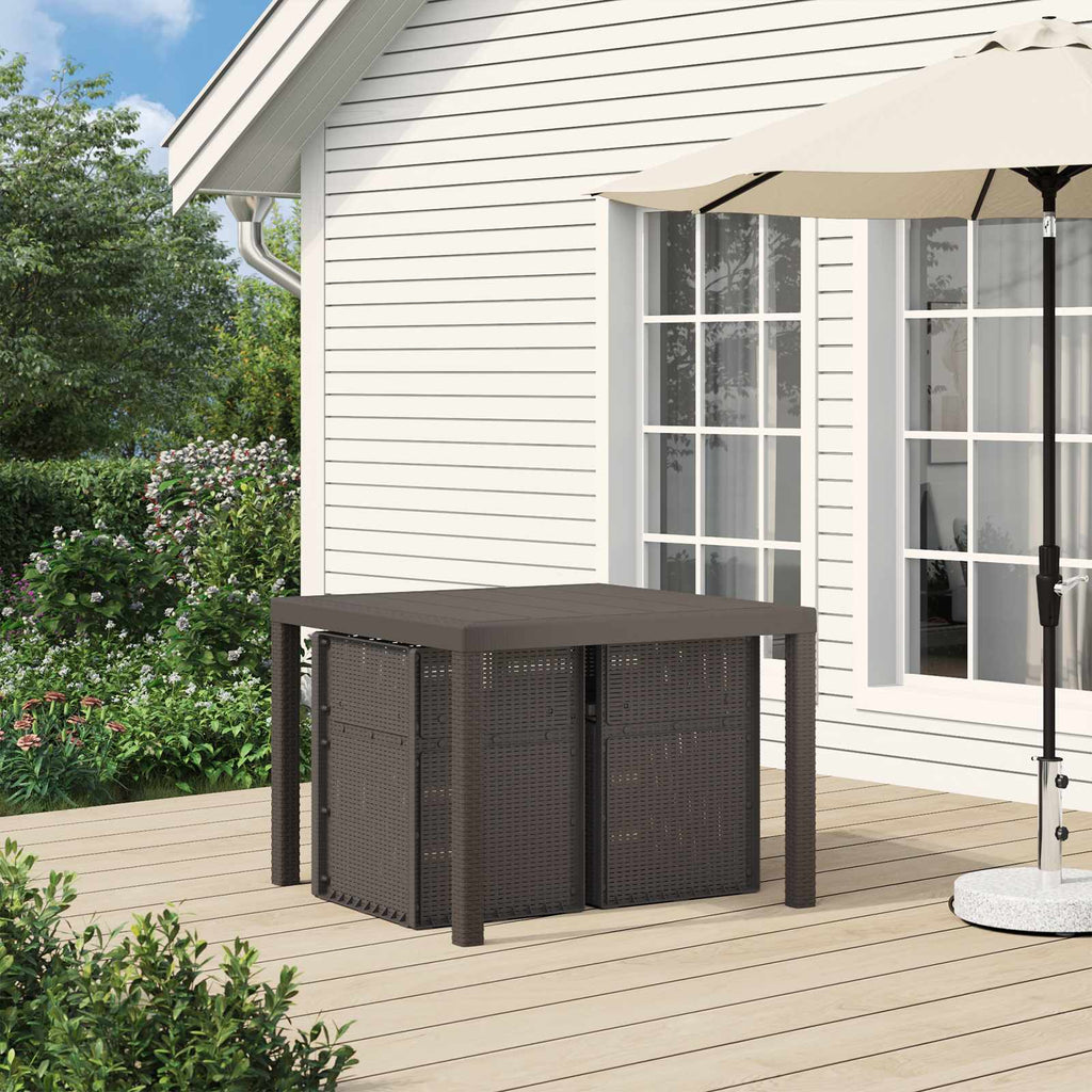 vidaXL Krzesła do ogrodu 2 pcs Jasnoszary i antracytowy PP