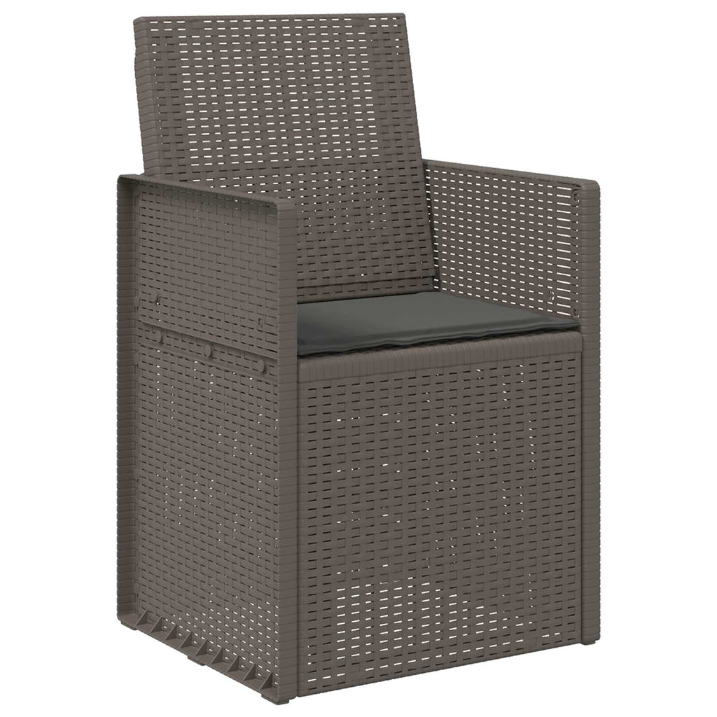 vidaXL Krzesła do ogrodu 2 pcs Jasnoszary i antracytowy PP
