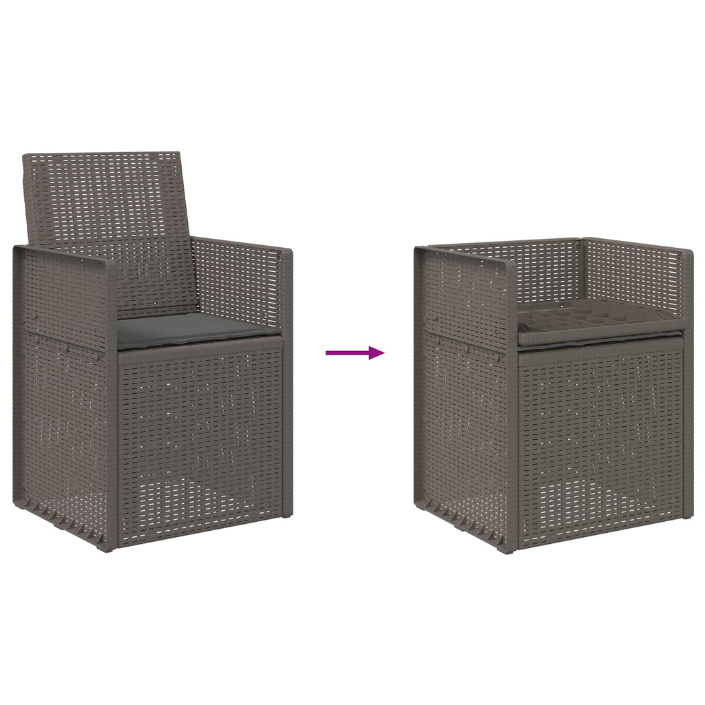 vidaXL Krzesła do ogrodu 2 pcs Jasnoszary i antracytowy PP