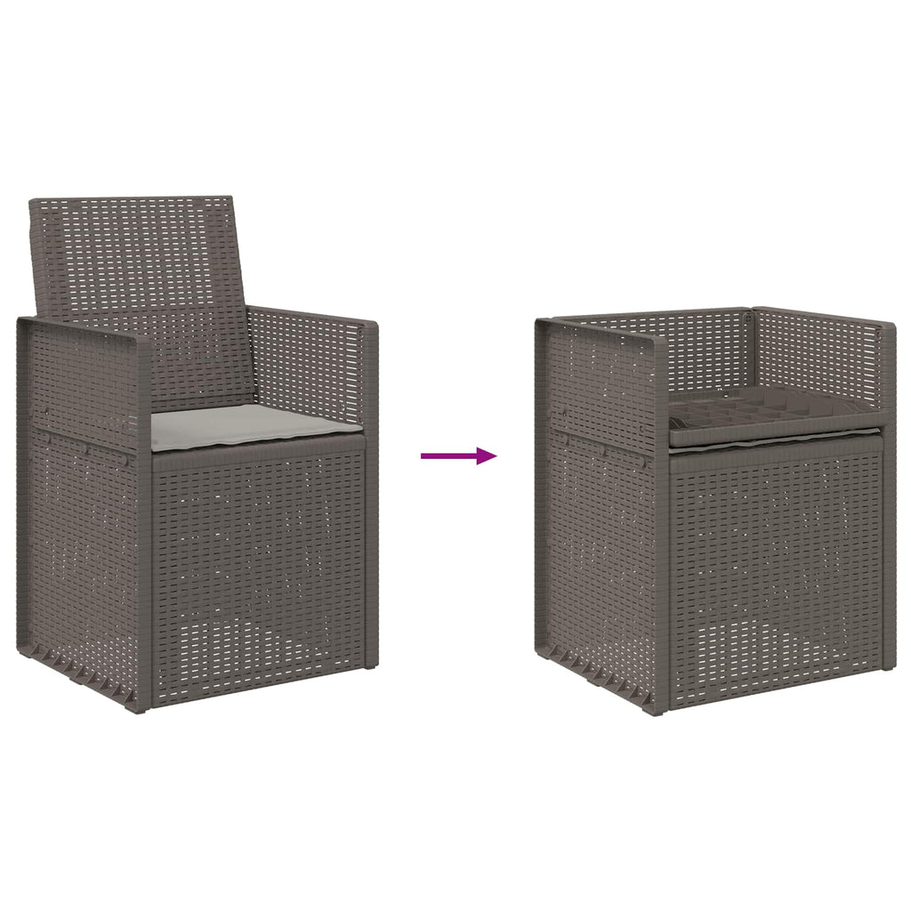 vidaXL Krzesła do ogrodu 2 pcs jasnoszary PP