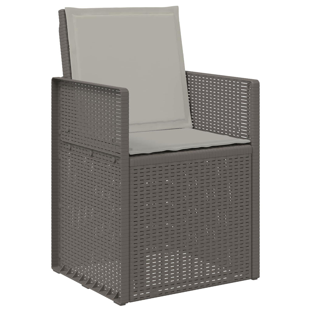 vidaXL Krzesła do ogrodu 2 pcs jasnoszary PP