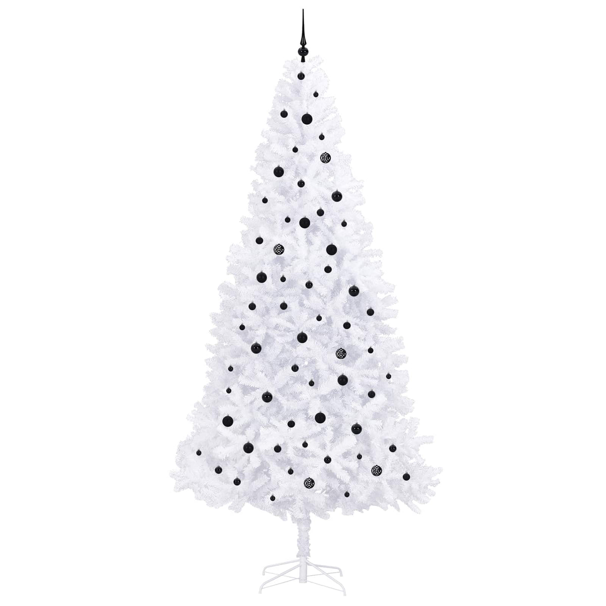 vidaXL Sztuczna choinka z 300 diodami LED Biały 300 cm PVC i stal
