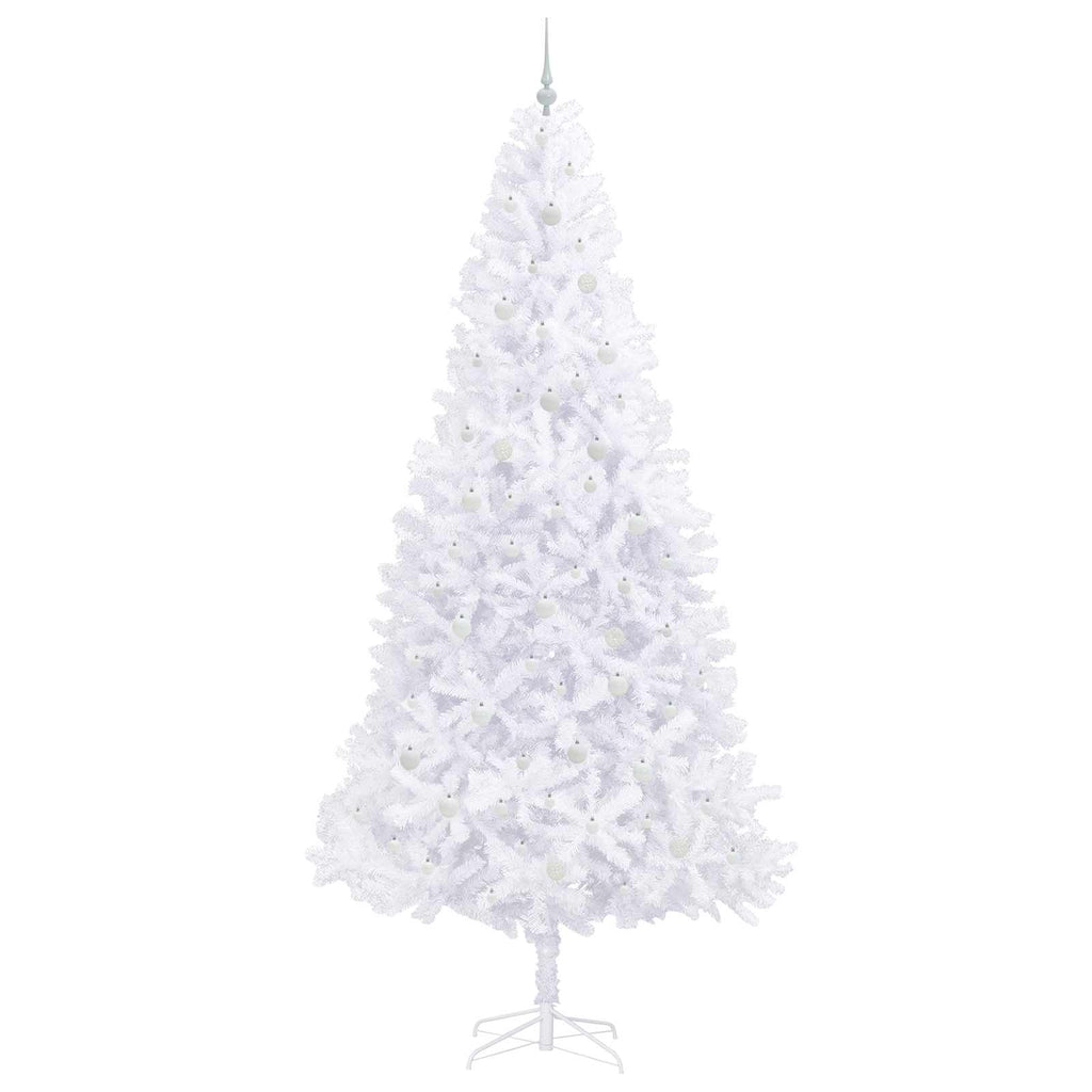 vidaXL Sztuczna choinka z 300 diodami LED Biały 300 cm PVC i stal
