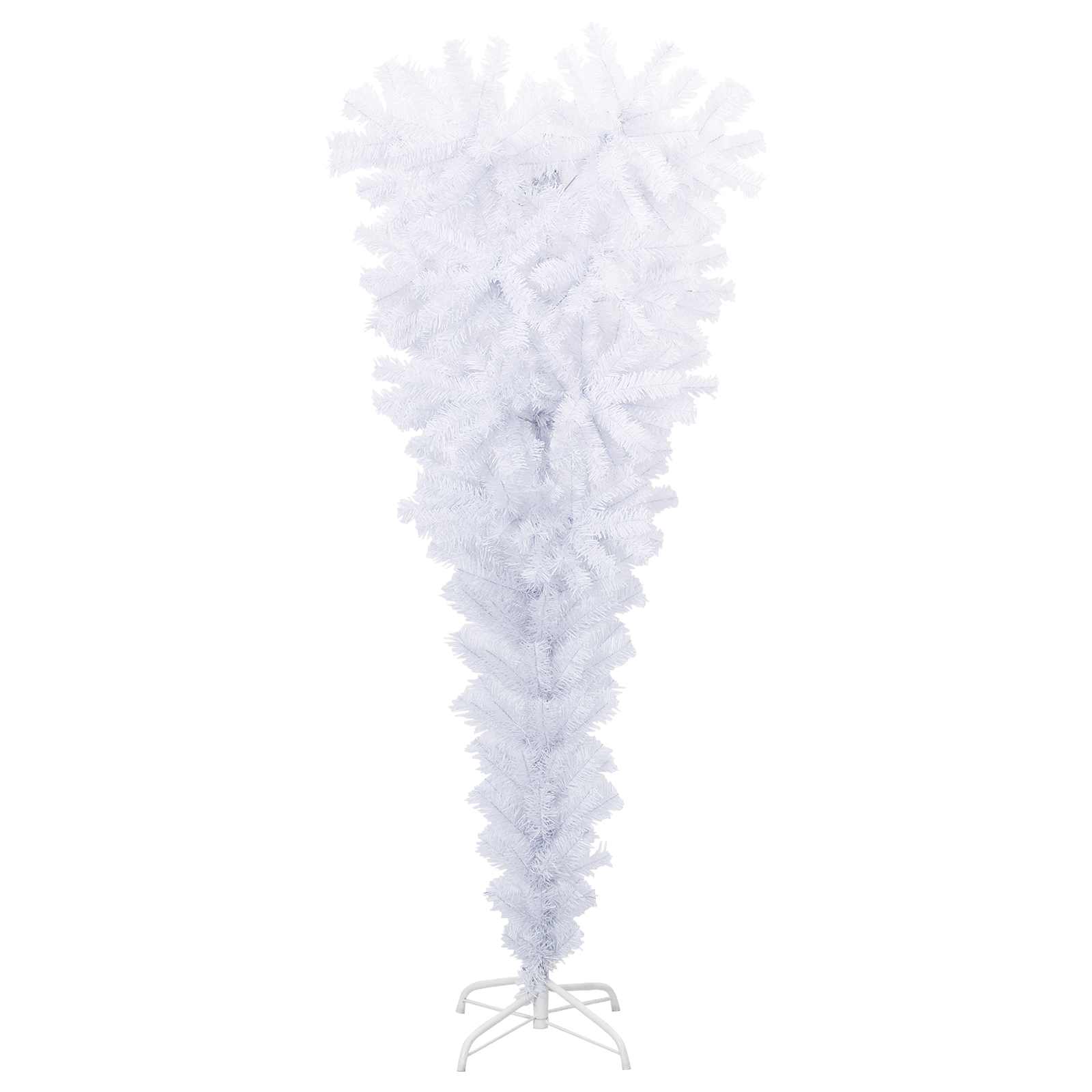 vidaXL Sztuczna choinka z 150 diodami LED Biały 120 cm PVC i stal