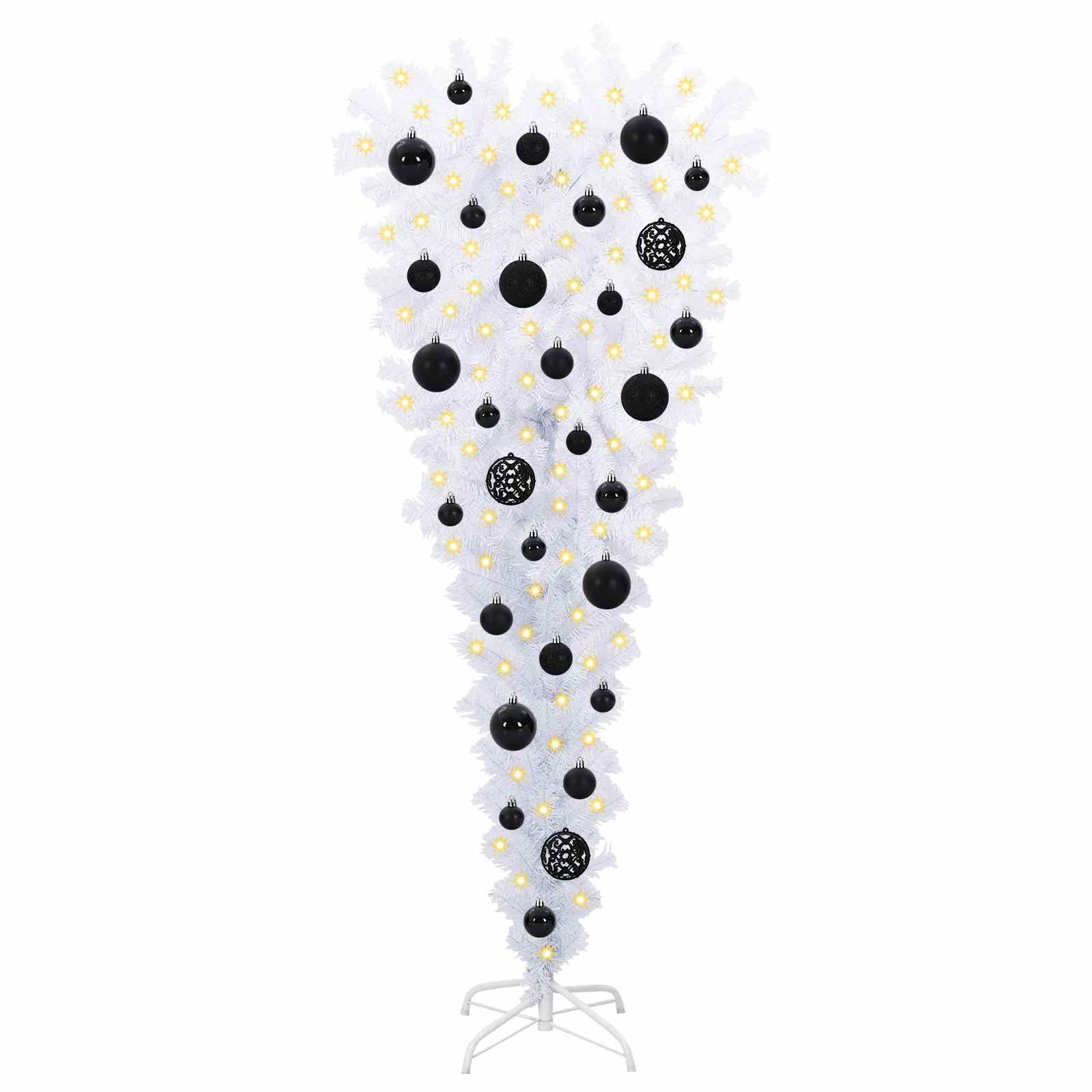 vidaXL Sztuczna choinka z 150 diodami LED Biały 120 cm PVC i Stal
