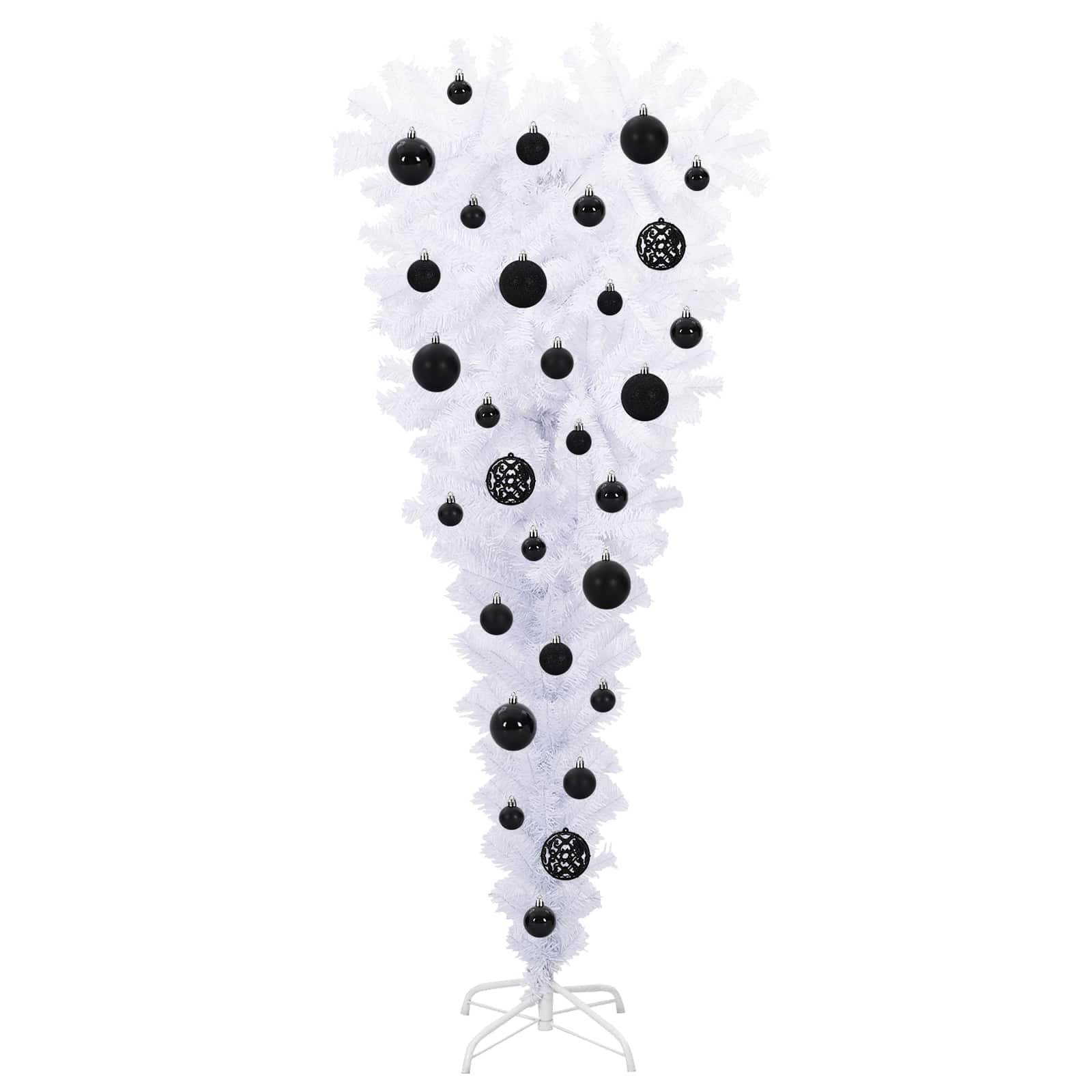 vidaXL Sztuczna choinka z 150 diodami LED Biały 120 cm PVC i Stal