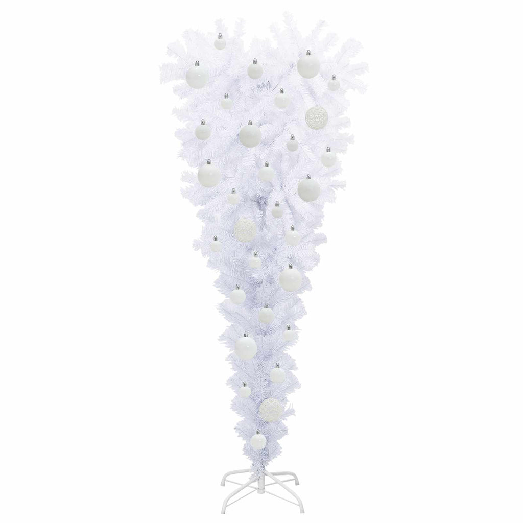 vidaXL Sztuczna choinka z 150 diodami LED Biały 120 cm PVC i Stal