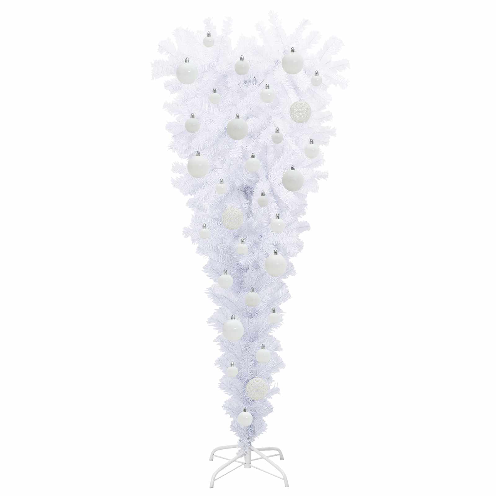 vidaXL Sztuczna choinka z 150 diodami LED Biały 120 cm PVC i Stal