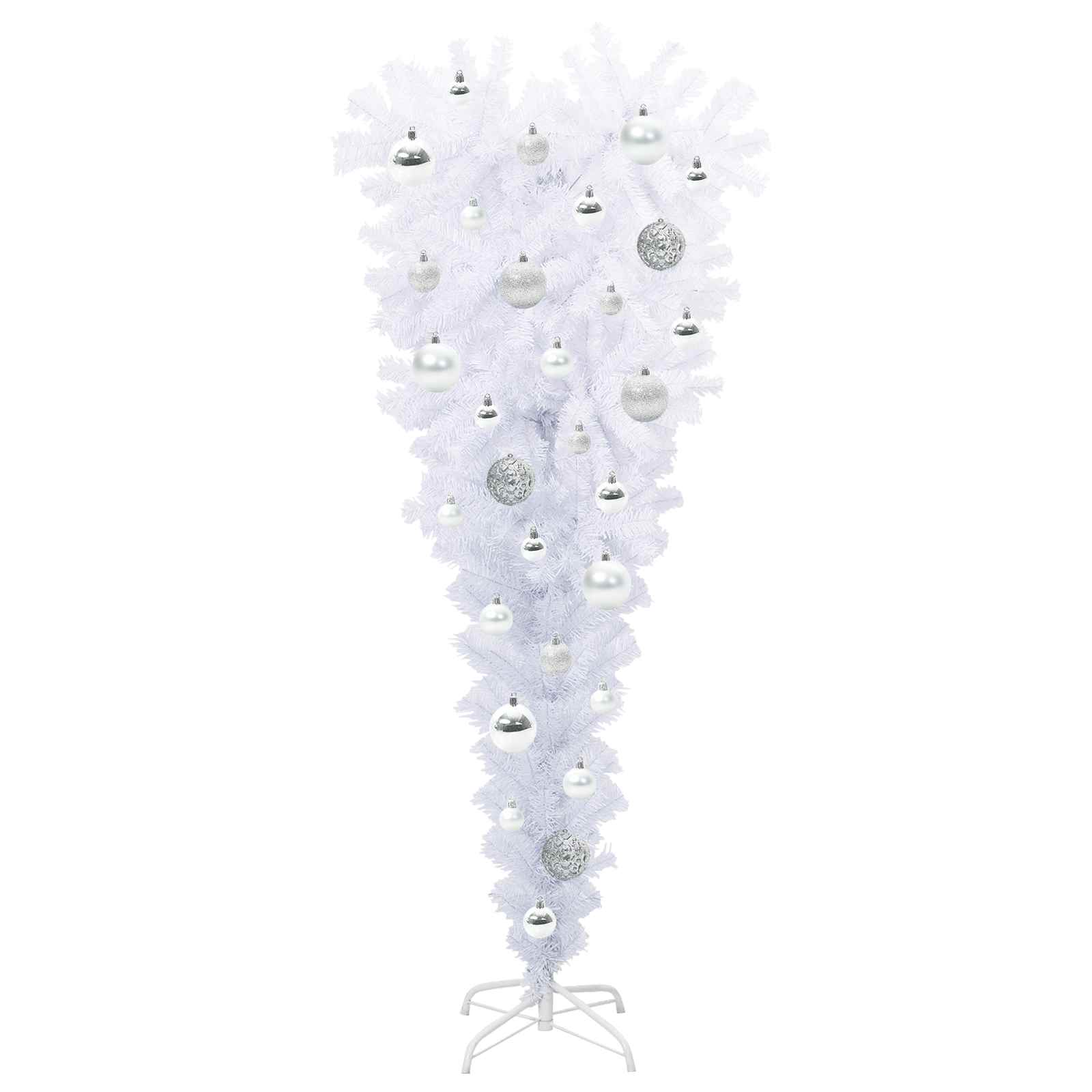 vidaXL Sztuczna choinka z 150 diodami LED Biały 120 cm PVC i Stal