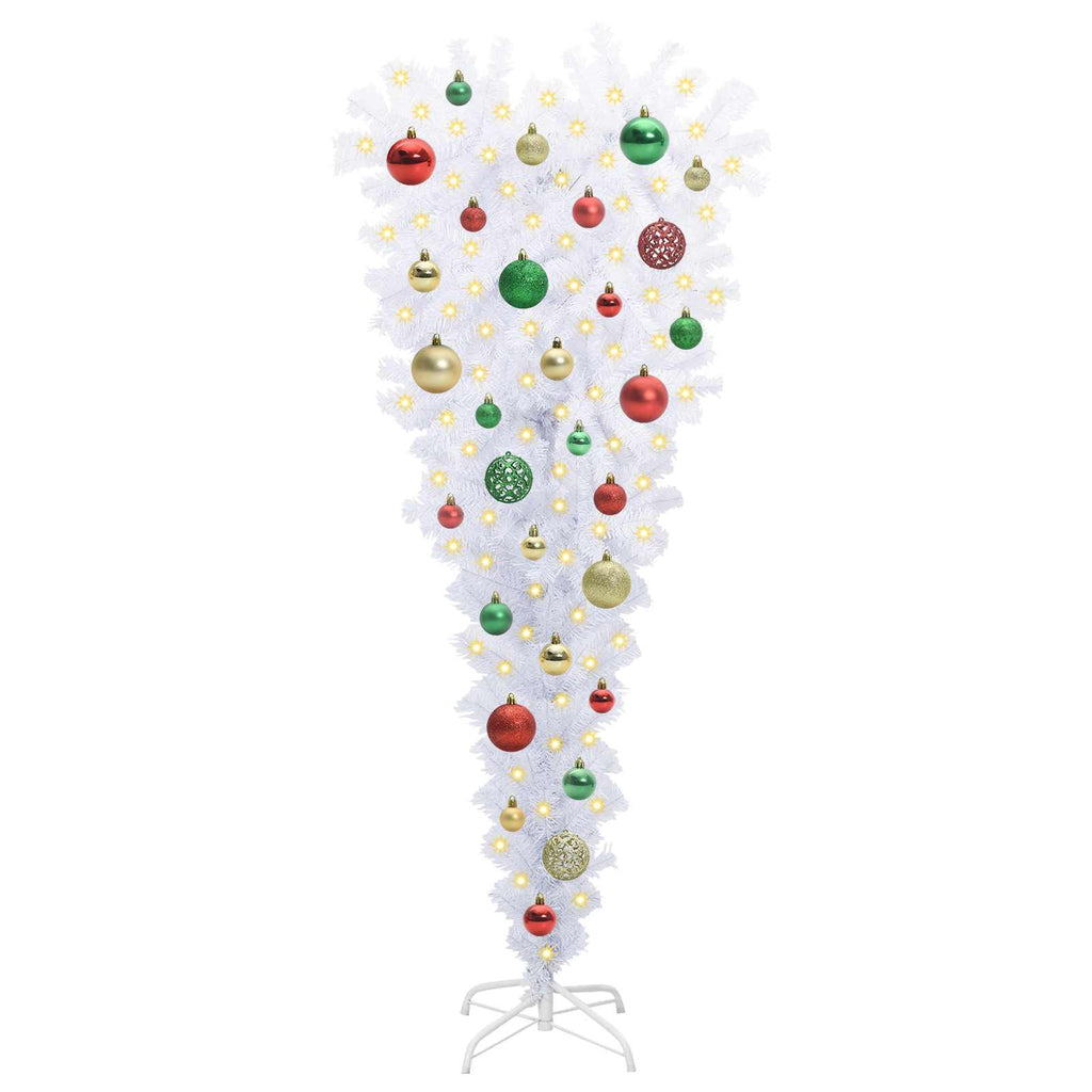 vidaXL Sztuczna choinka z 150 diodami LED Biały 120 cm PVC i Stal