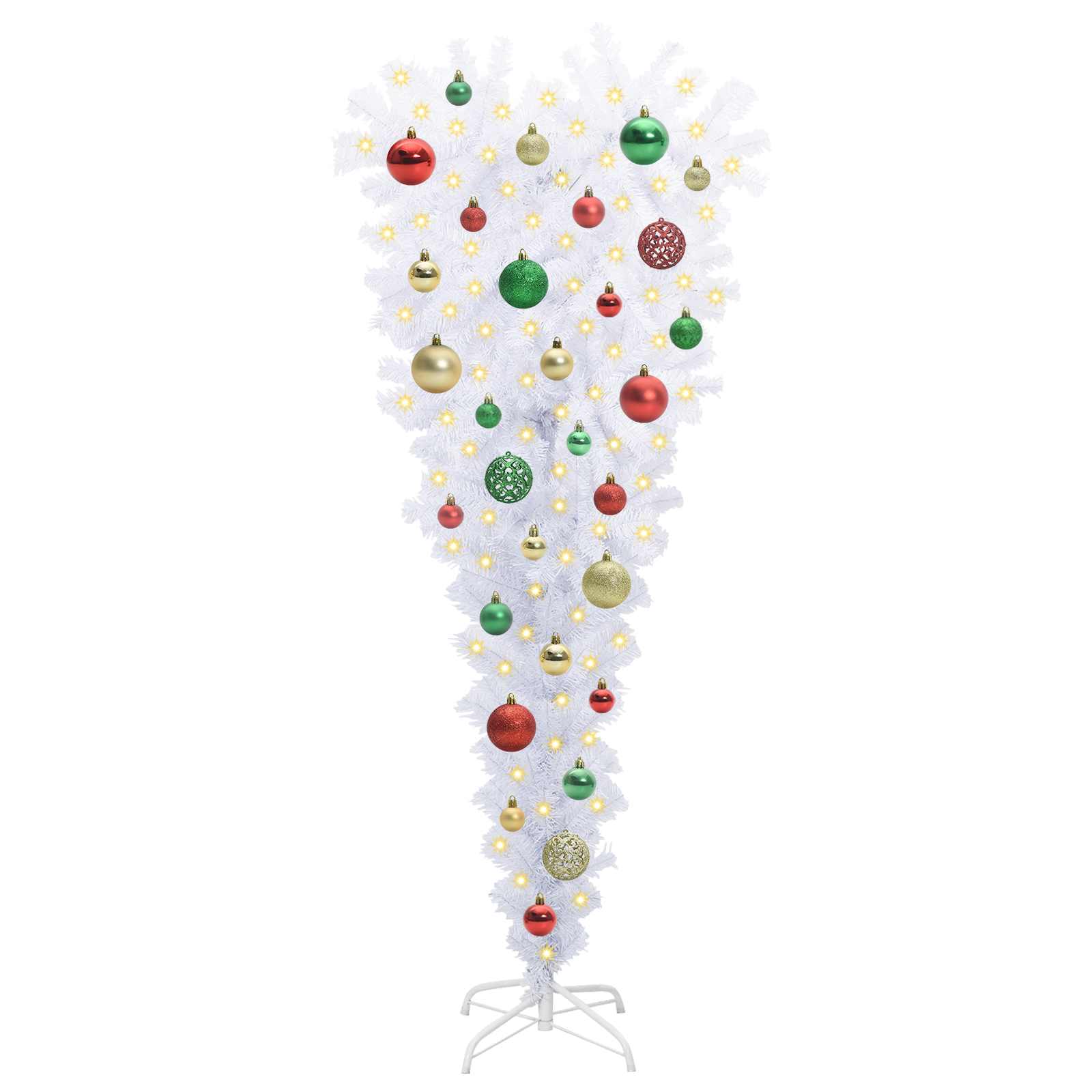 vidaXL Sztuczna choinka z 150 diodami LED Biały 120 cm PVC i Stal