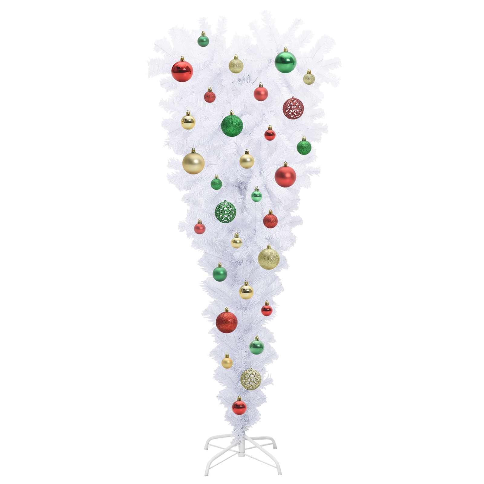 vidaXL Sztuczna choinka z 150 diodami LED Biały 120 cm PVC i Stal