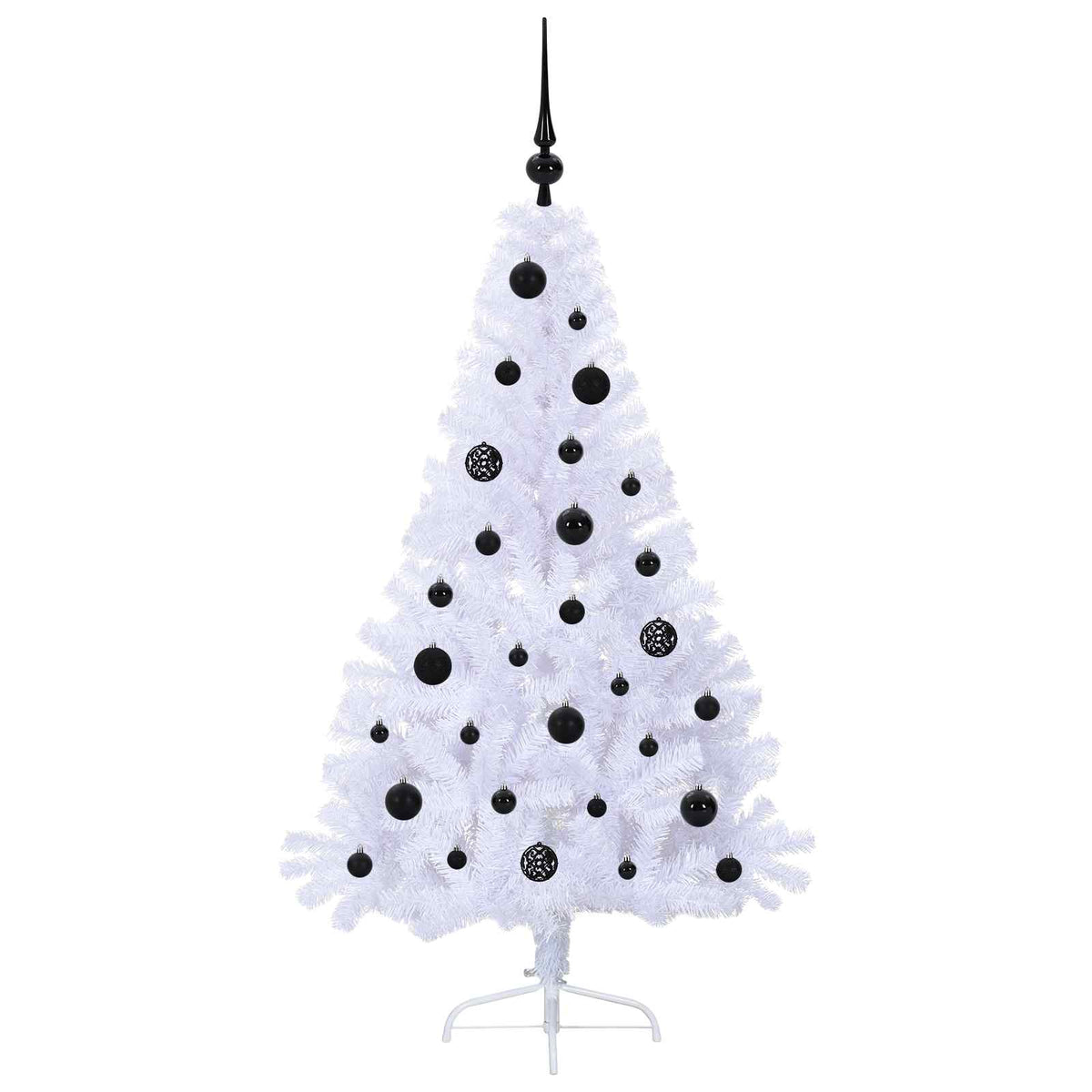 vidaXL Sztuczna choinka z 150 diodami LED Biały 150 cm PVC i stal