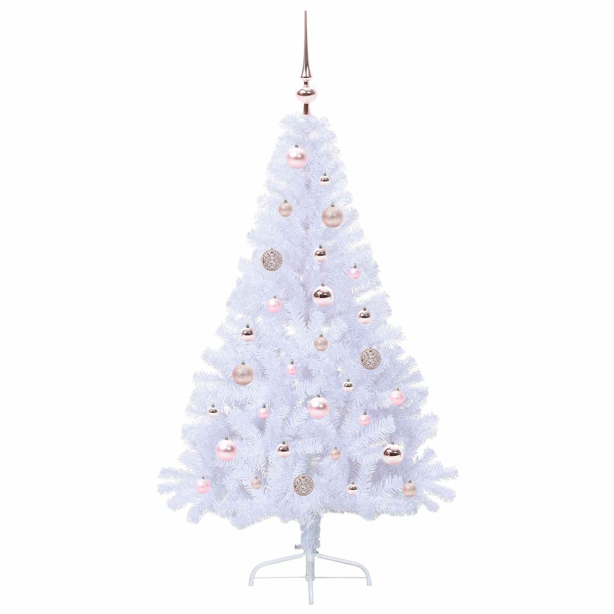 vidaXL Sztuczna choinka z 150 diodami LED Biały 150 cm PVC i stal