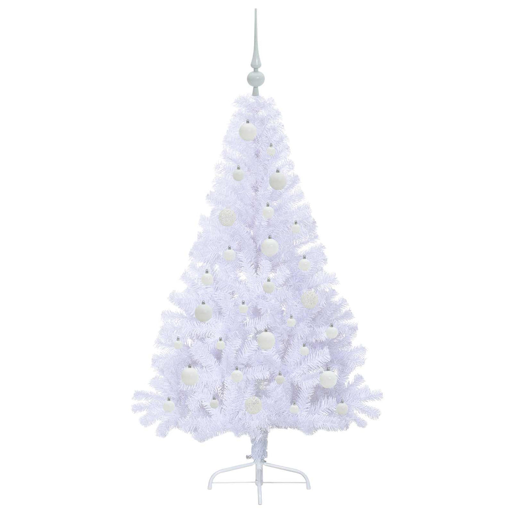 vidaXL Sztuczna choinka z 150 diodami LED Biały 150 cm PVC i stal