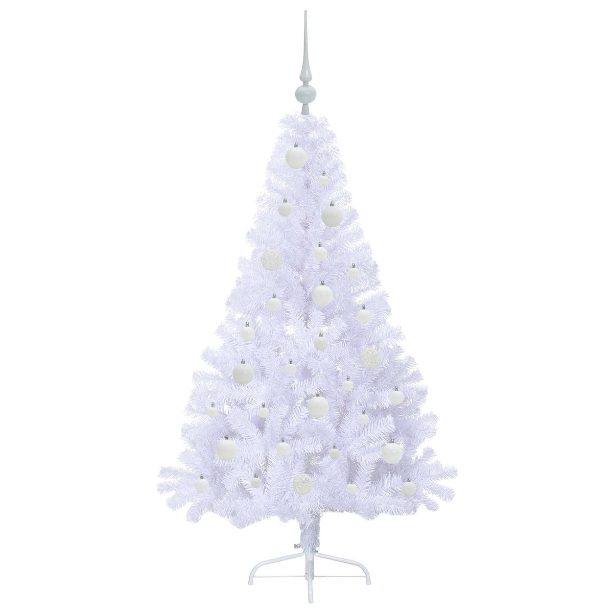 vidaXL Sztuczna choinka z 150 diodami LED Biały 150 cm PVC i stal