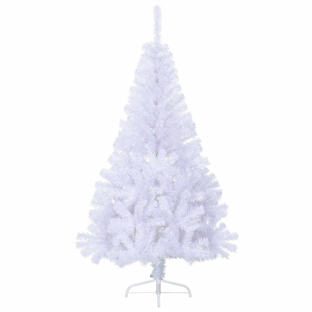 vidaXL Sztuczna choinka z 150 diodami LED Biały 150 cm PVC i stal