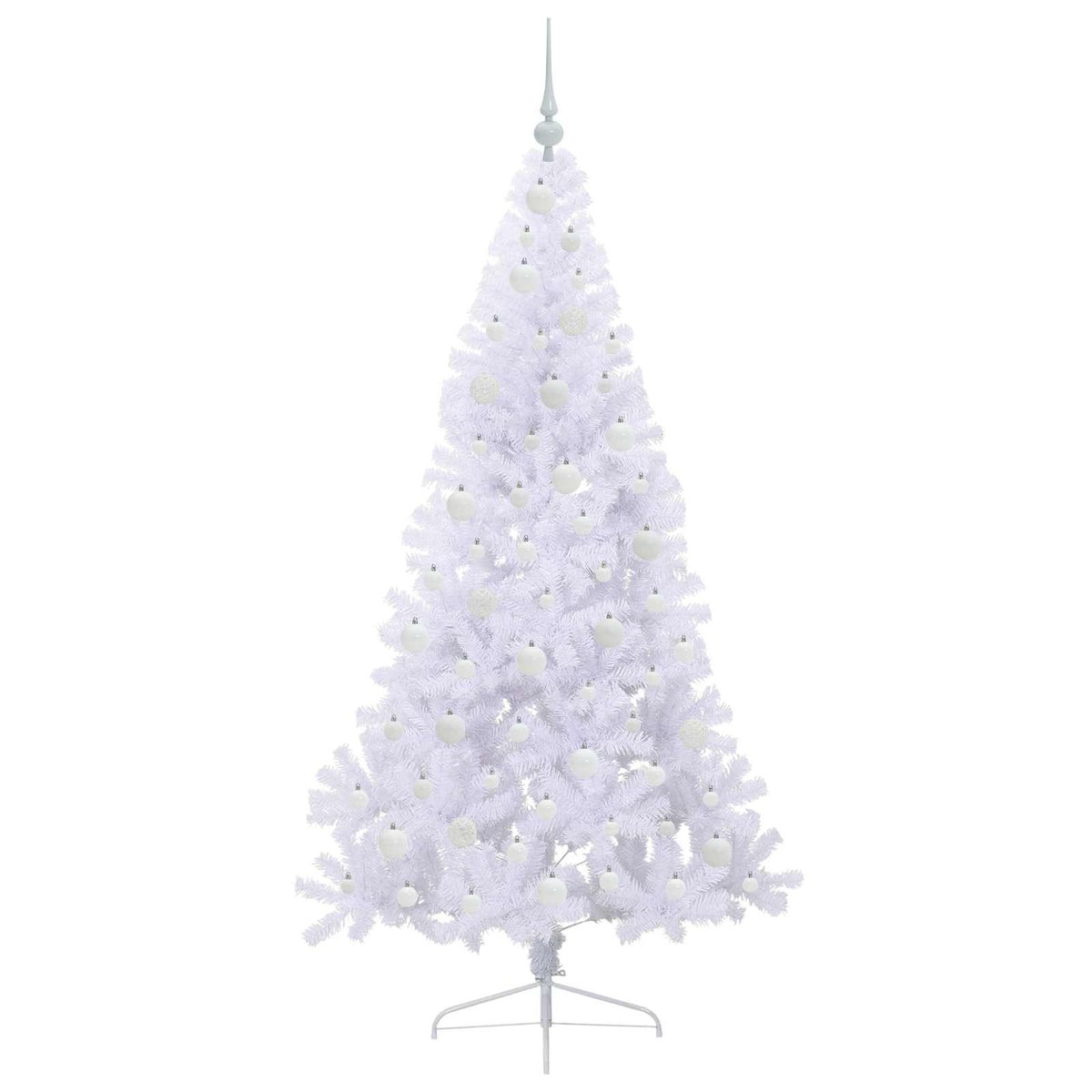 vidaXL Sztuczna choinka z 300 diodami LED Biały 180 cm PVC i stal