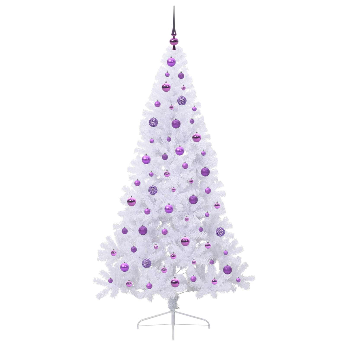 vidaXL Sztuczna choinka z 300 diodami LED Biały 180 cm PVC i stal