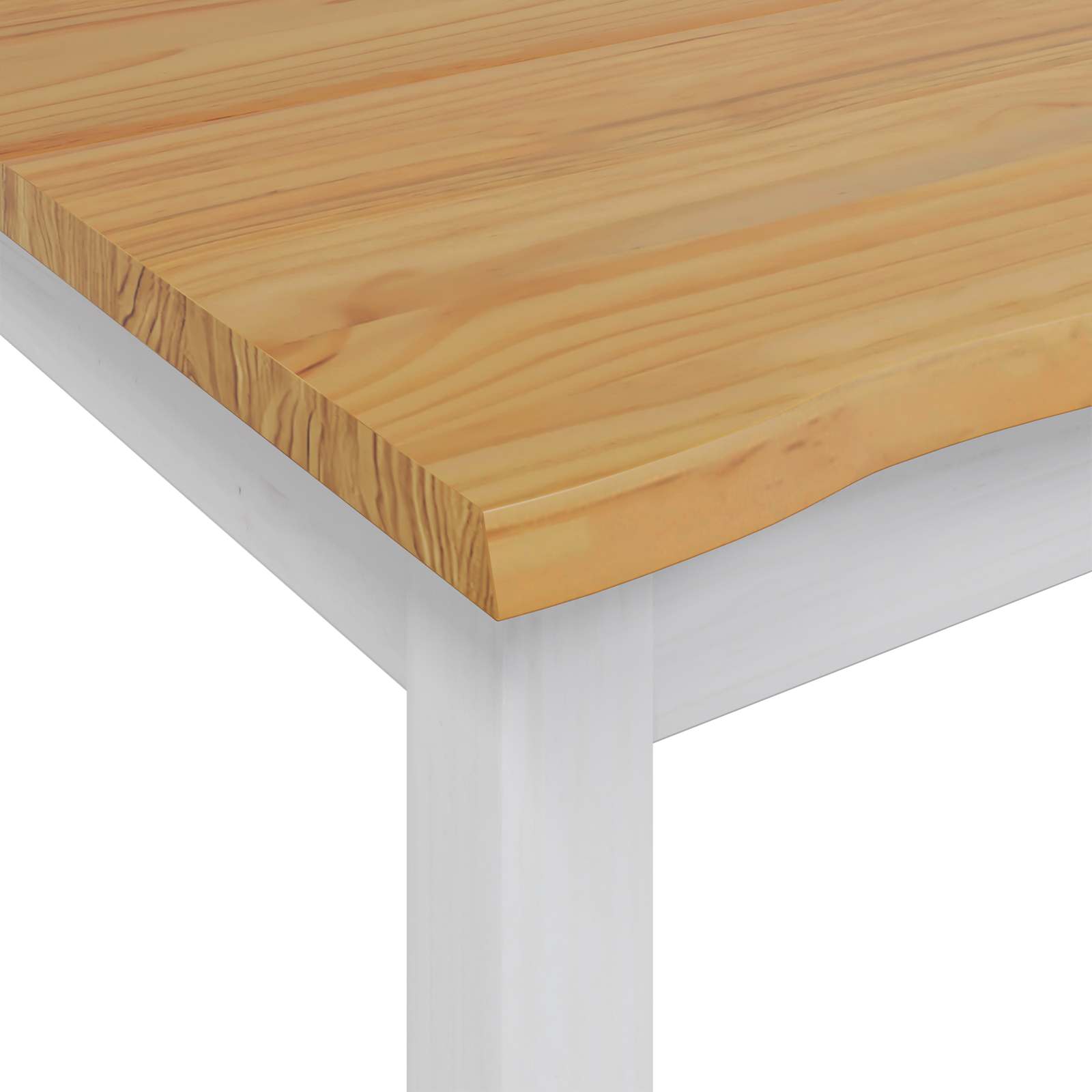 VidaXL Stół jadalny EKAI Biały 112 x 70 x 76,5 cm Lite drewno sosnowe
