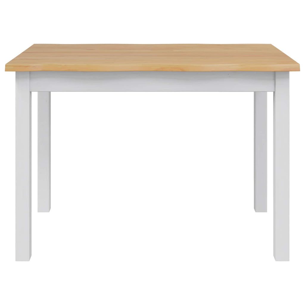 VidaXL Stół jadalny EKAI Biały 112 x 70 x 76,5 cm Lite drewno sosnowe