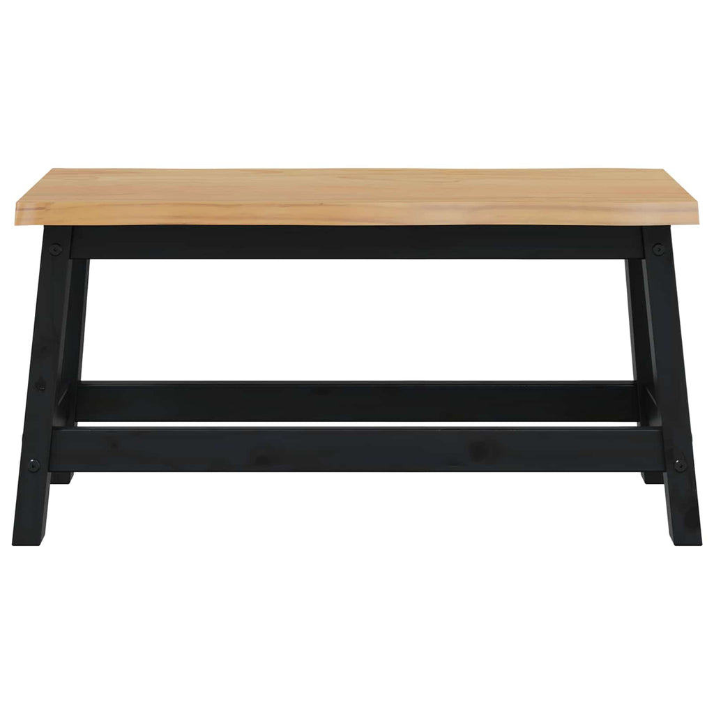 VidaXL Ławka jadalniana EKAI Czarny 91,5 x 29 x 45,5 cm