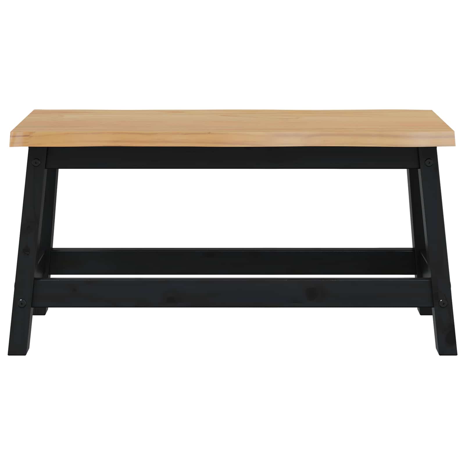 VidaXL Ławka jadalniana EKAI Czarny 91,5 x 29 x 45,5 cm