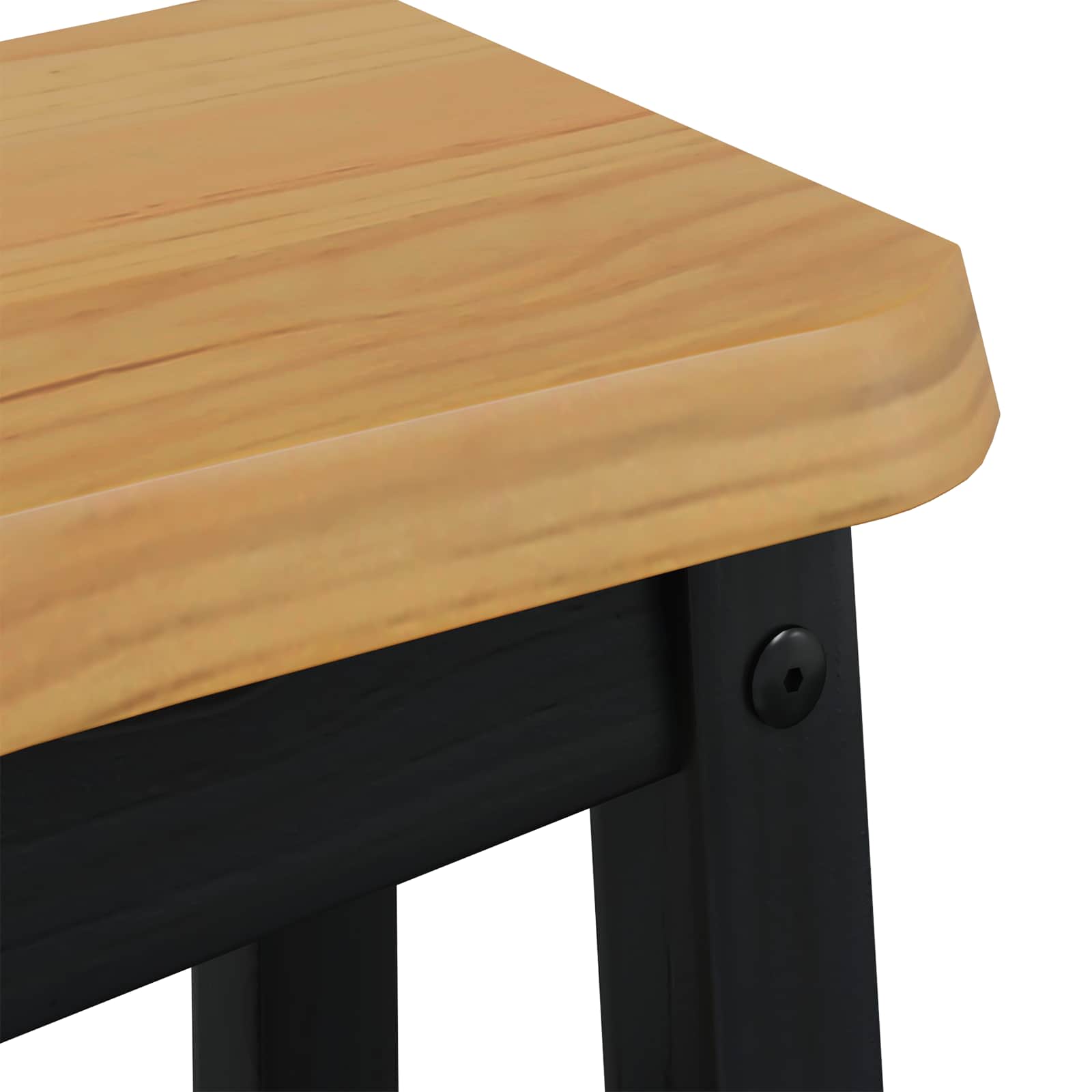 VidaXL Stołek barowy EKAI 2 pcs Czarny 40 x 29 x 45,5 cm