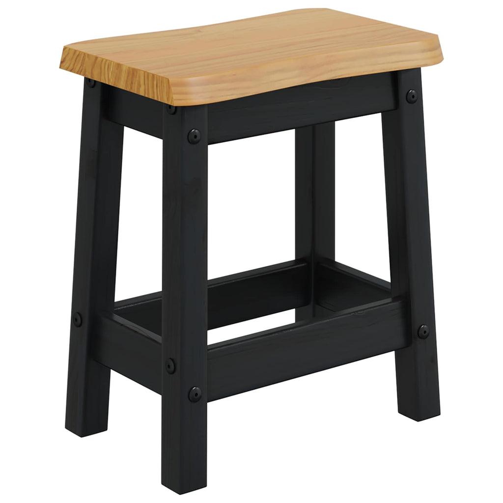 VidaXL Stołek barowy EKAI 2 pcs Czarny 40 x 29 x 45,5 cm