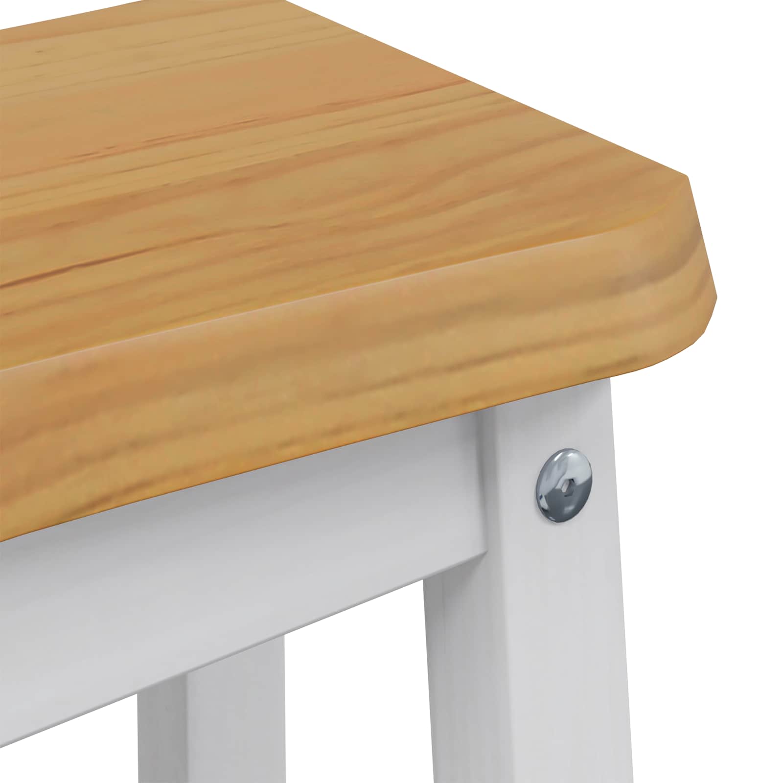 VidaXL Stołek barowy EKAI 2 pcs Biały 40 x 29 x 45,5 cm
