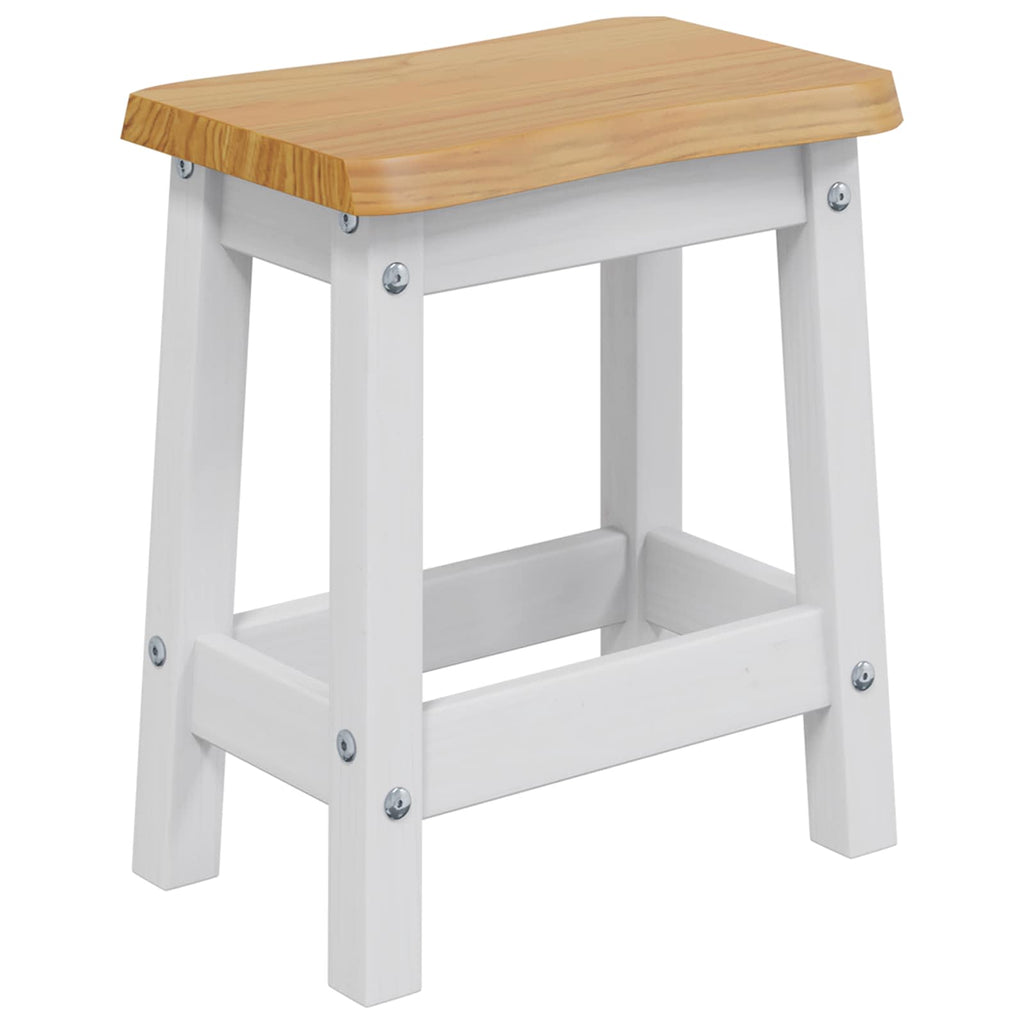VidaXL Stołek barowy EKAI 2 pcs Biały 40 x 29 x 45,5 cm