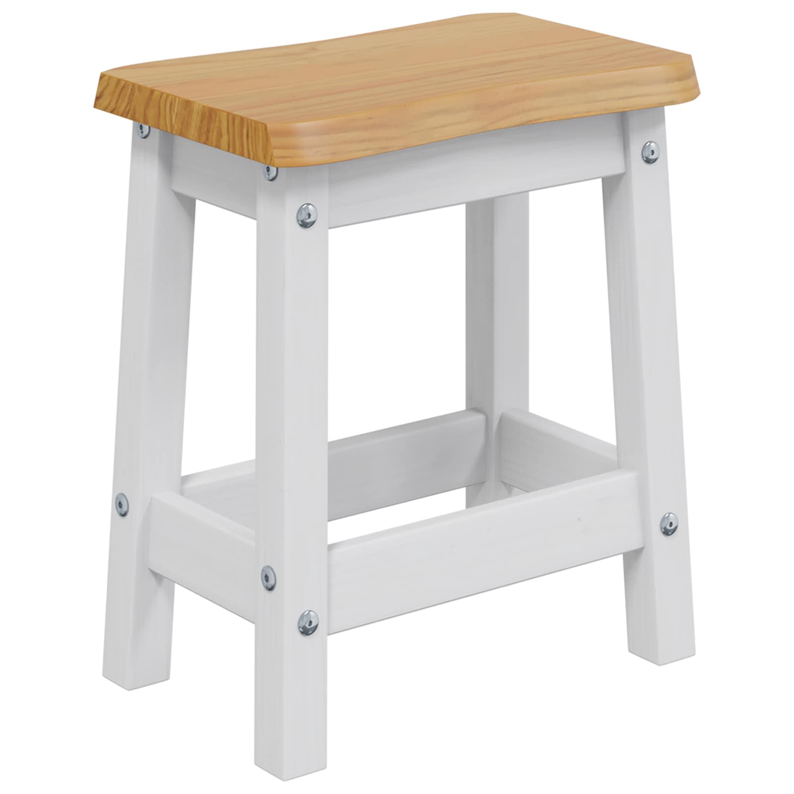 VidaXL Stołek barowy EKAI 2 pcs Biały 40 x 29 x 45,5 cm