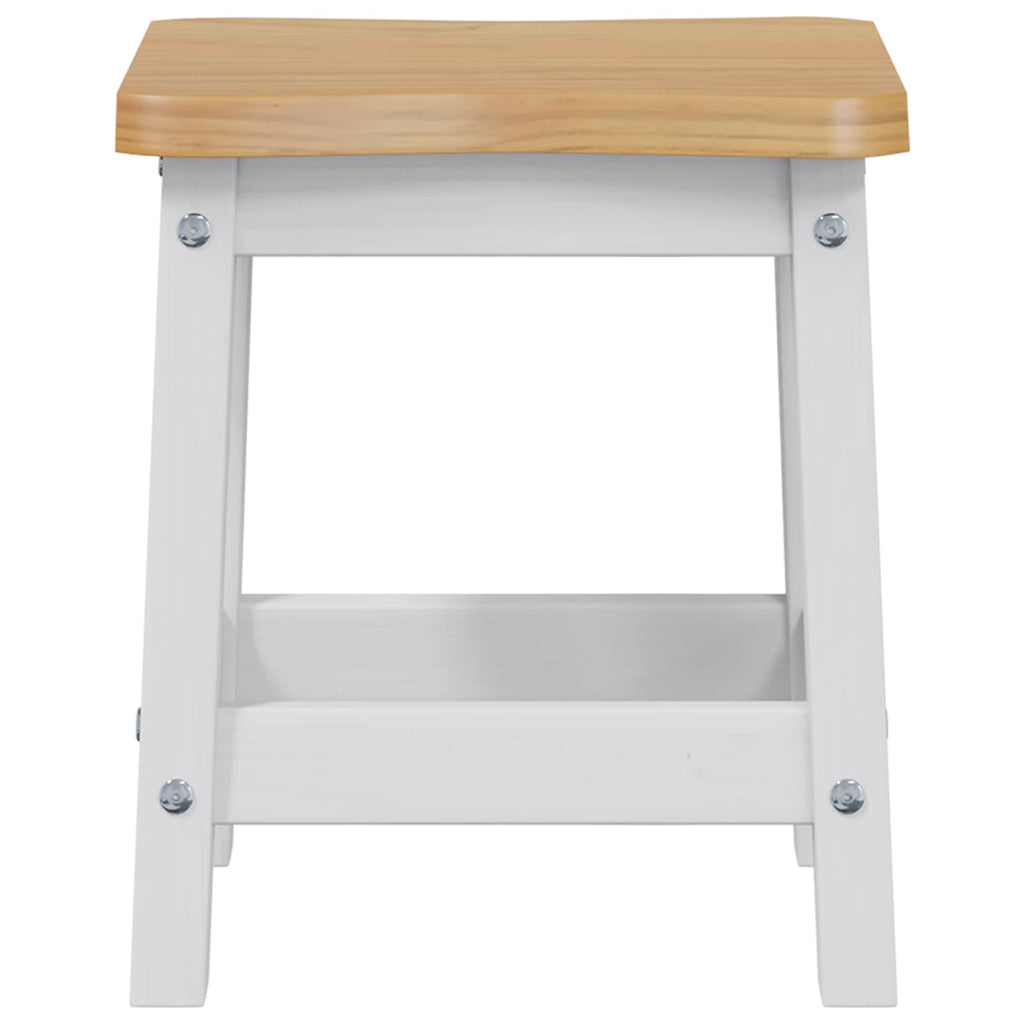 VidaXL Stołek barowy EKAI 2 pcs Biały 40 x 29 x 45,5 cm
