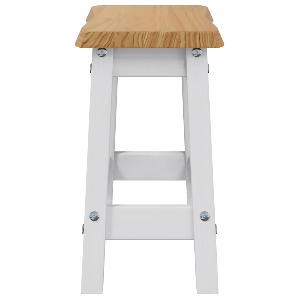 VidaXL Stołek barowy EKAI 2 pcs Biały 40 x 29 x 45,5 cm