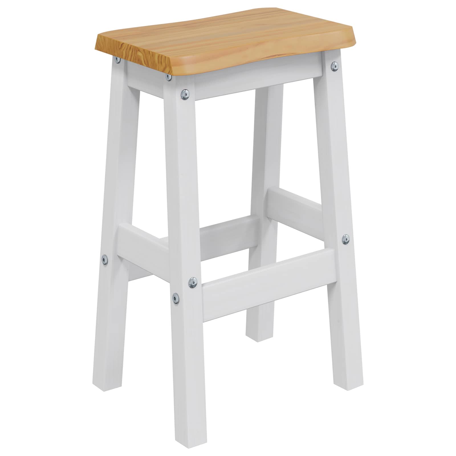 VidaXL Wysoki stołek barowy EKAI 2 pcs Biały 40 x 29 x 63 cm