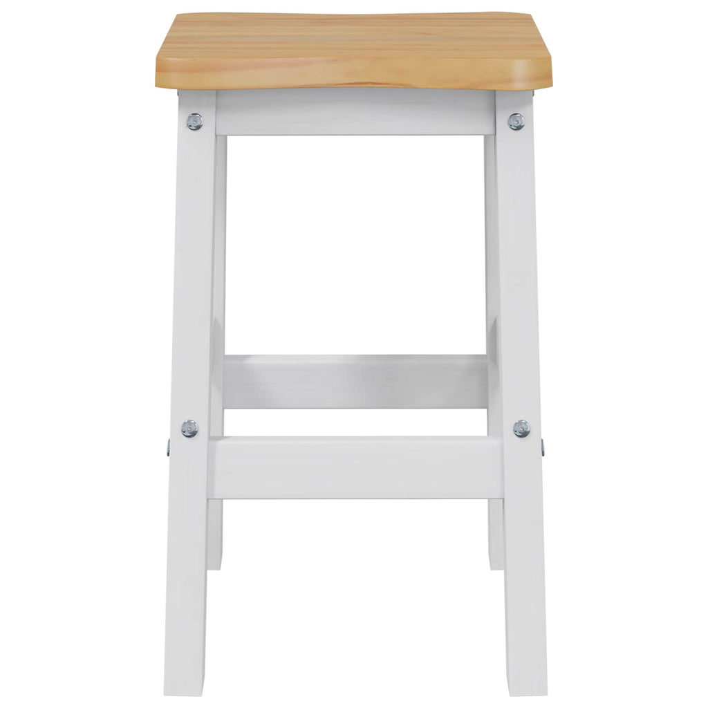 VidaXL Wysoki stołek barowy EKAI 2 pcs Biały 40 x 29 x 63 cm