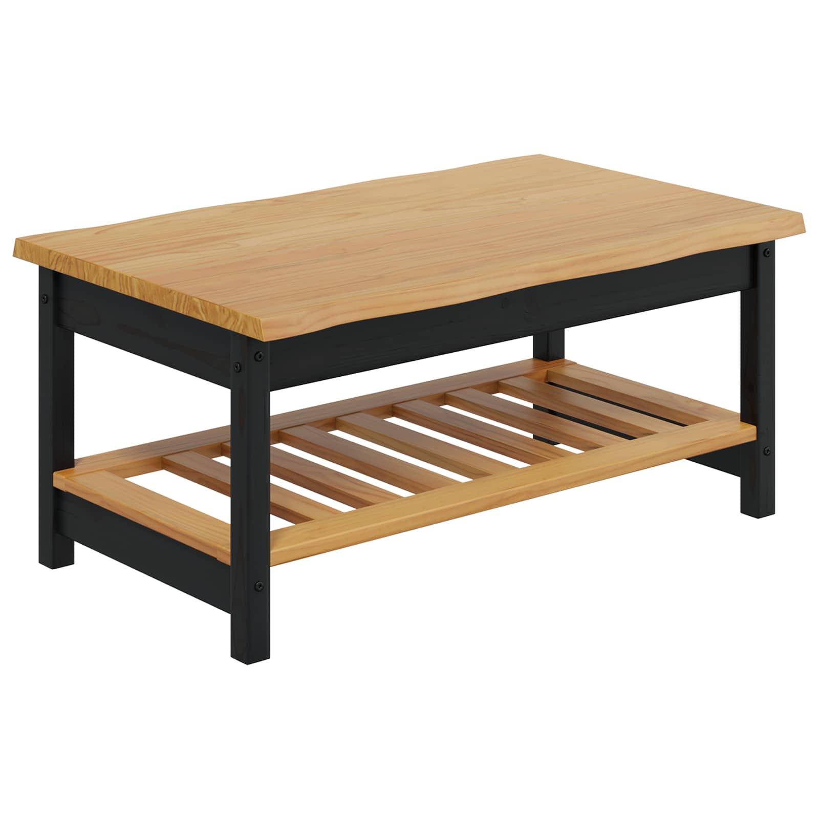 VidaXL Stolik kawowy EKAI Czarny 100 x 60 x 45,5 cm