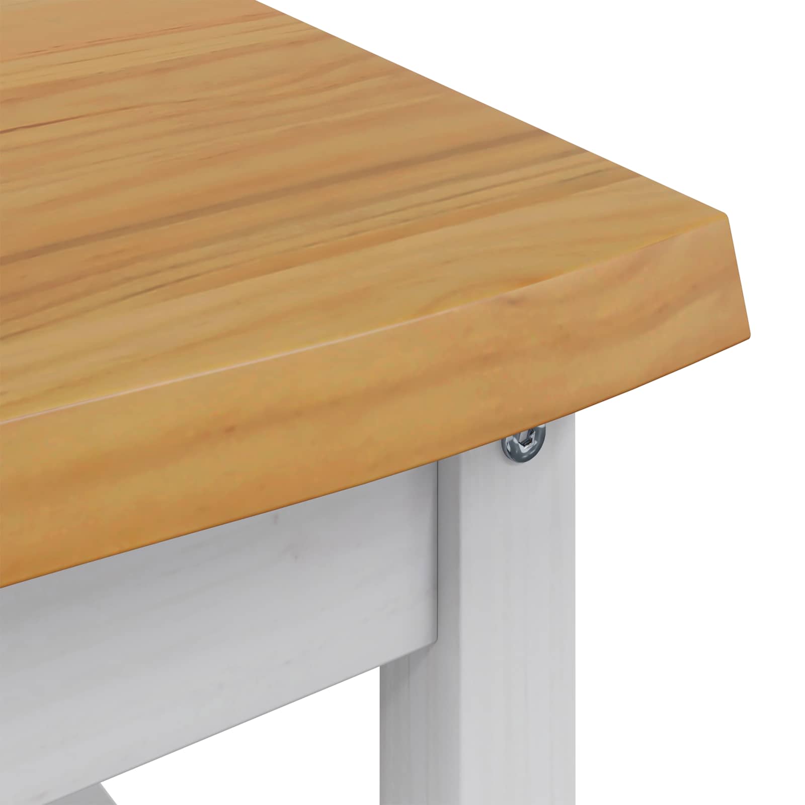 VidaXL Stolik kawowy EKAI Biały 100 x 60 x 45,5 cm Lite drewno sosnowe